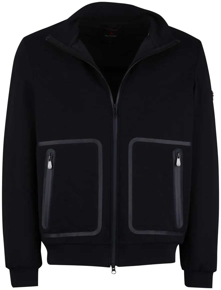 Navy Peuterey vest met rits stretch