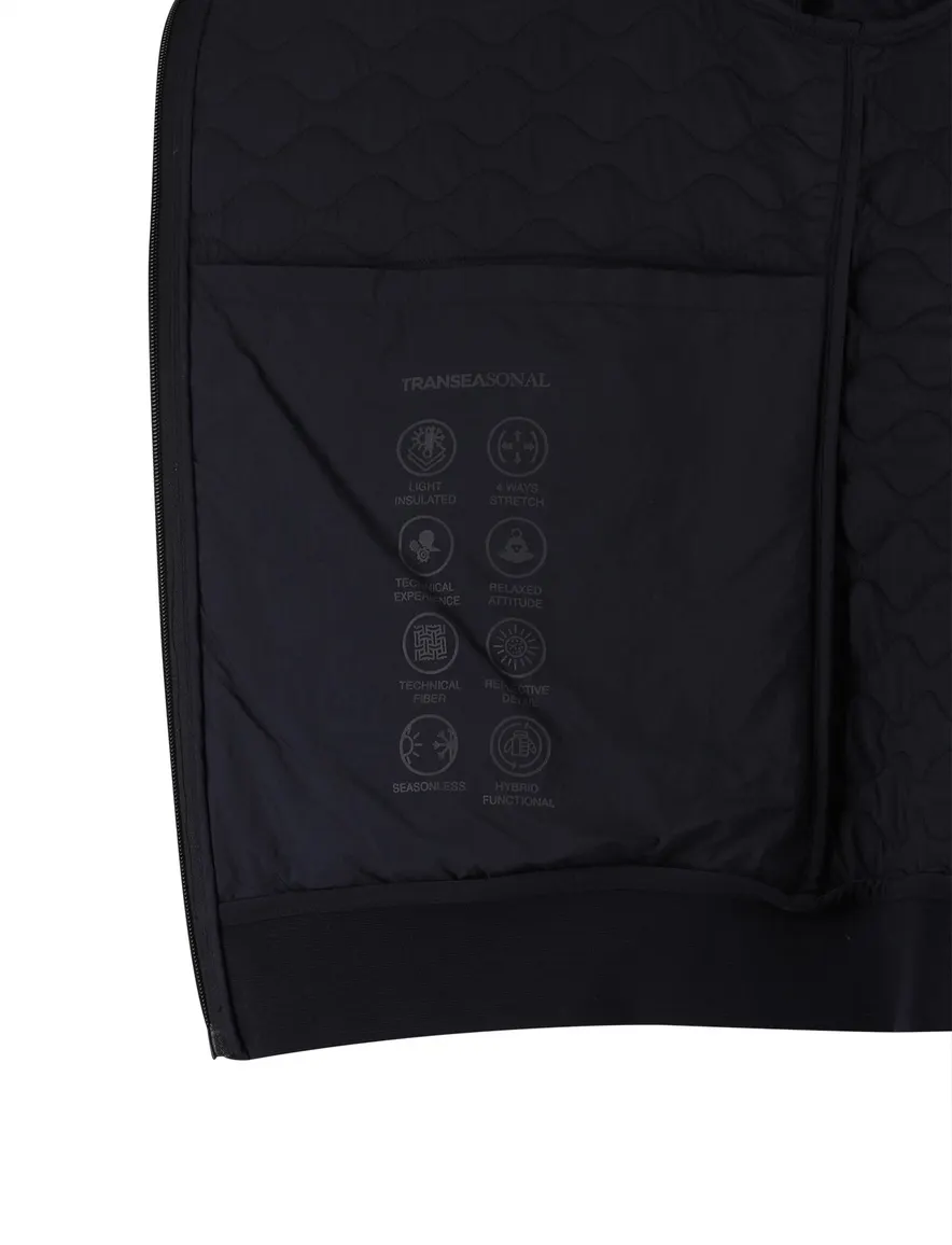 Navy Peuterey vest met rits stretch