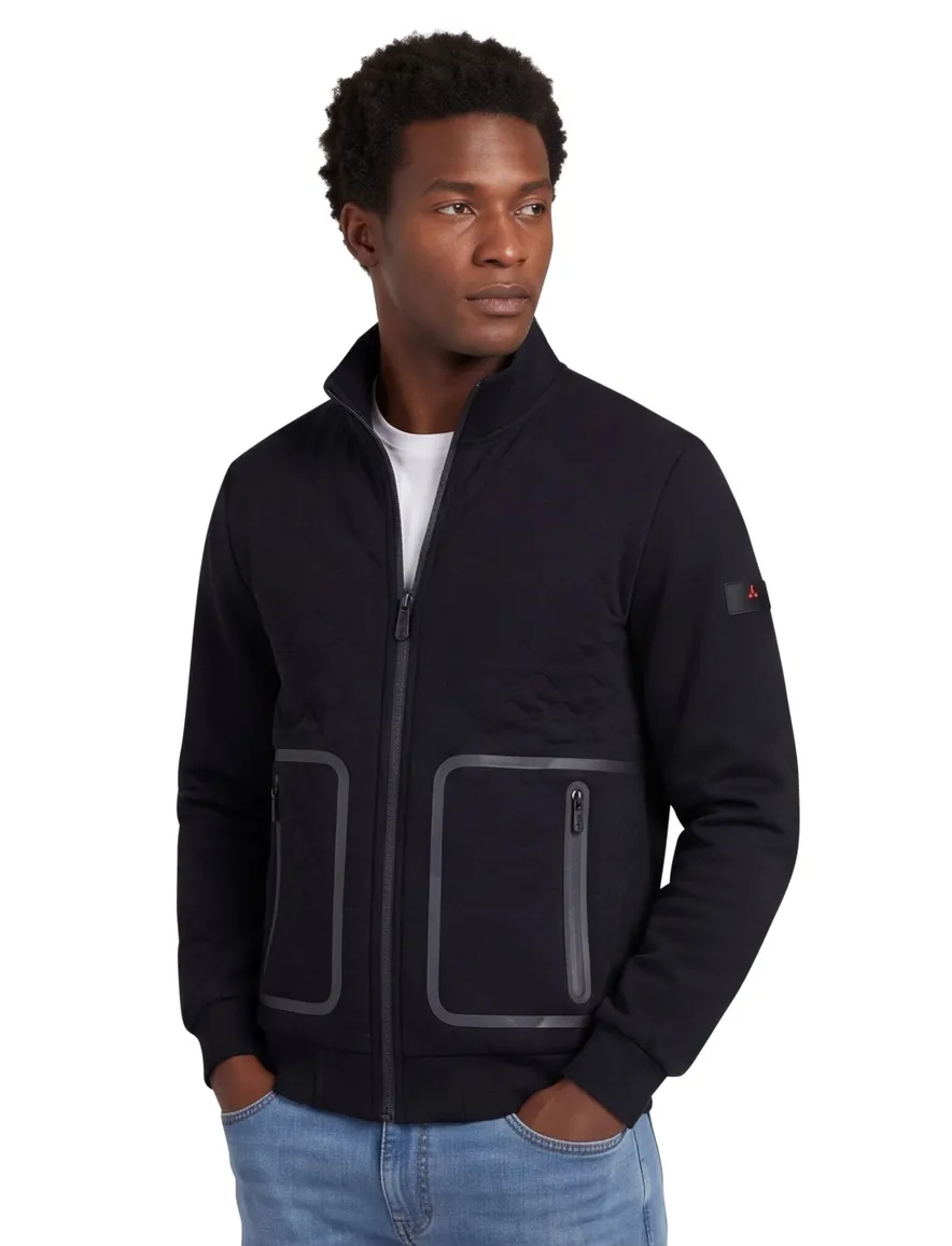 Navy Peuterey vest met rits stretch