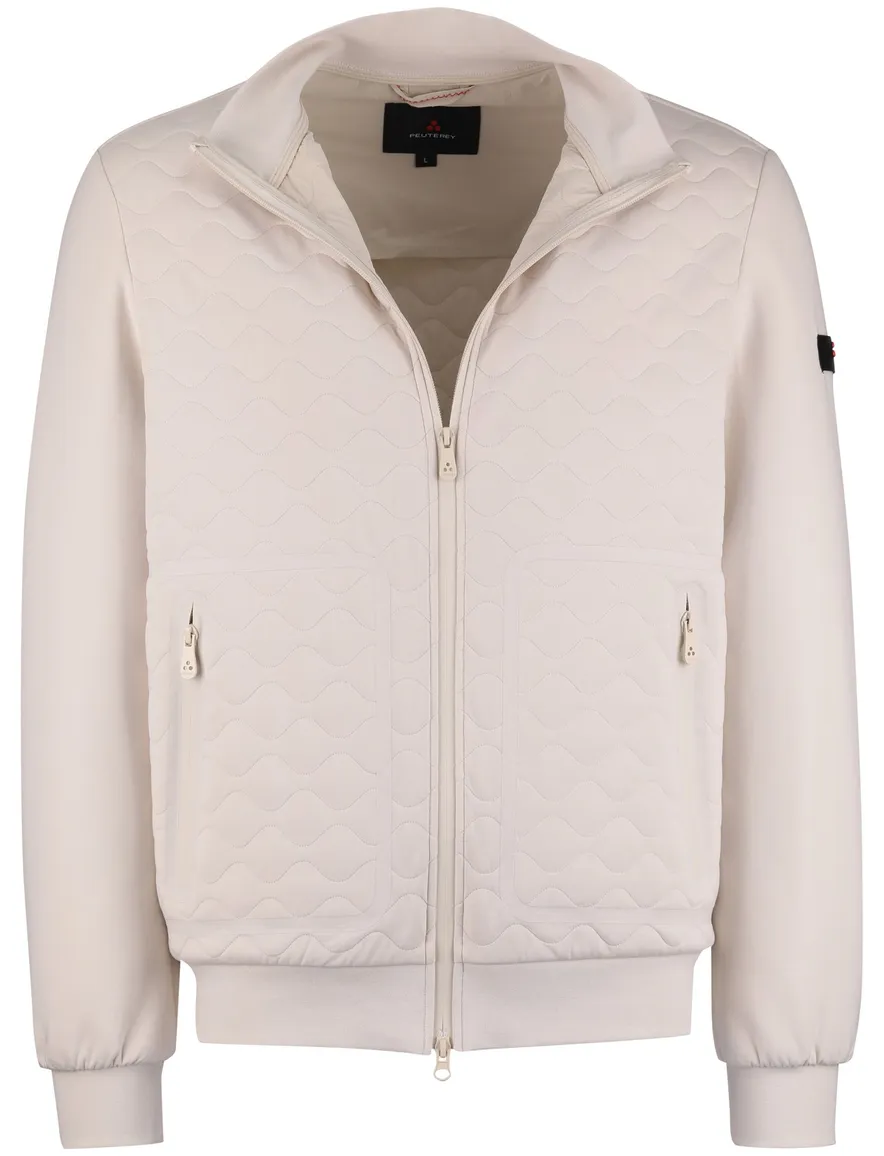 Creme Peuterey vest met rits stretch