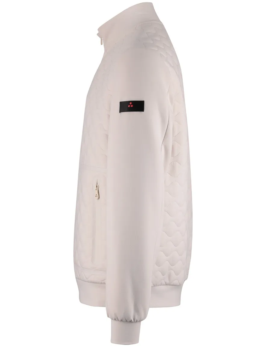 Creme Peuterey vest met rits stretch