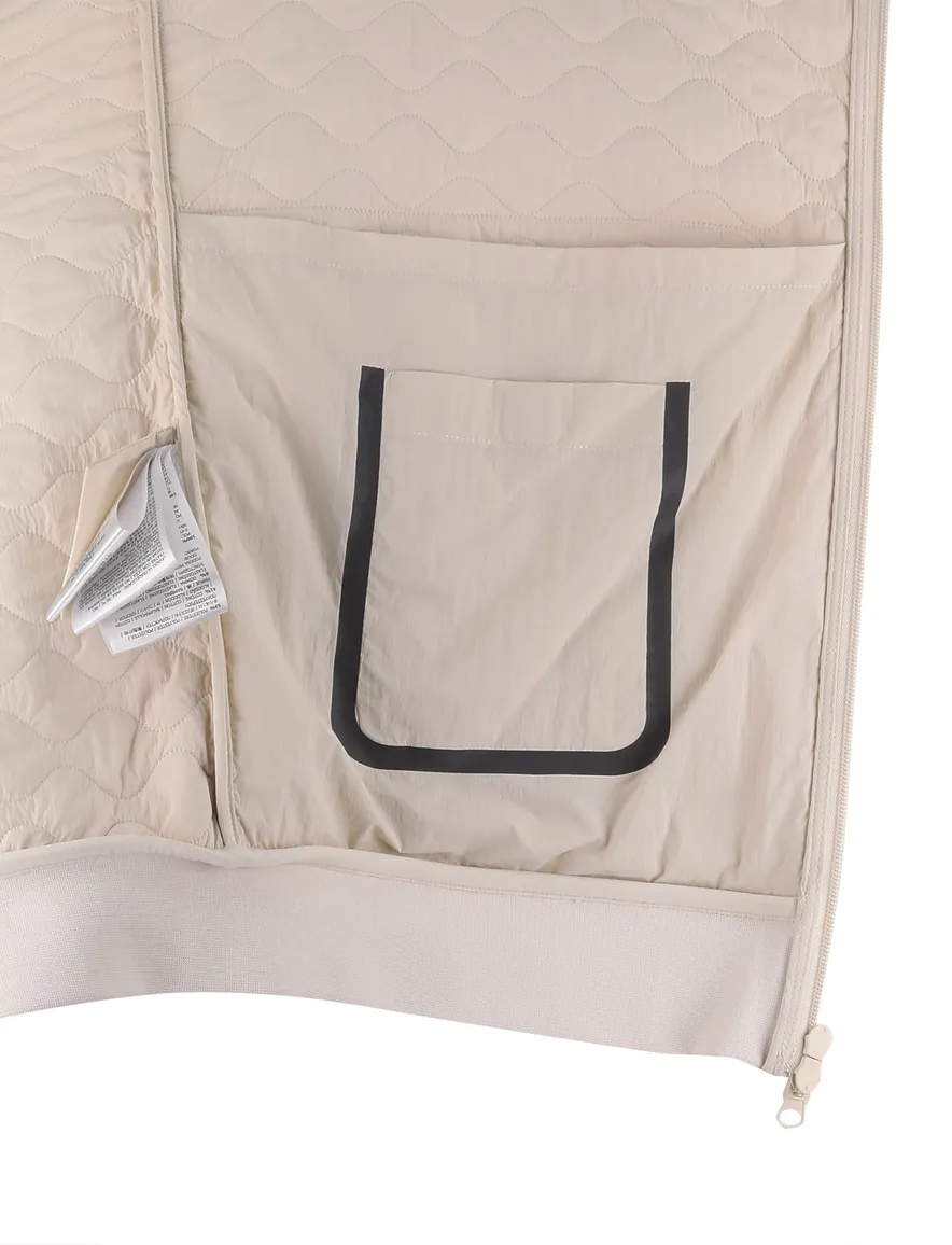 Creme Peuterey vest met rits stretch
