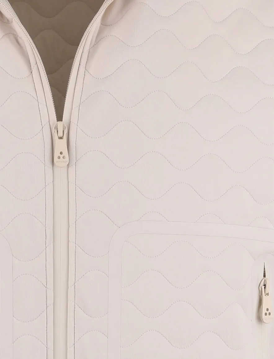 Creme Peuterey vest met rits stretch