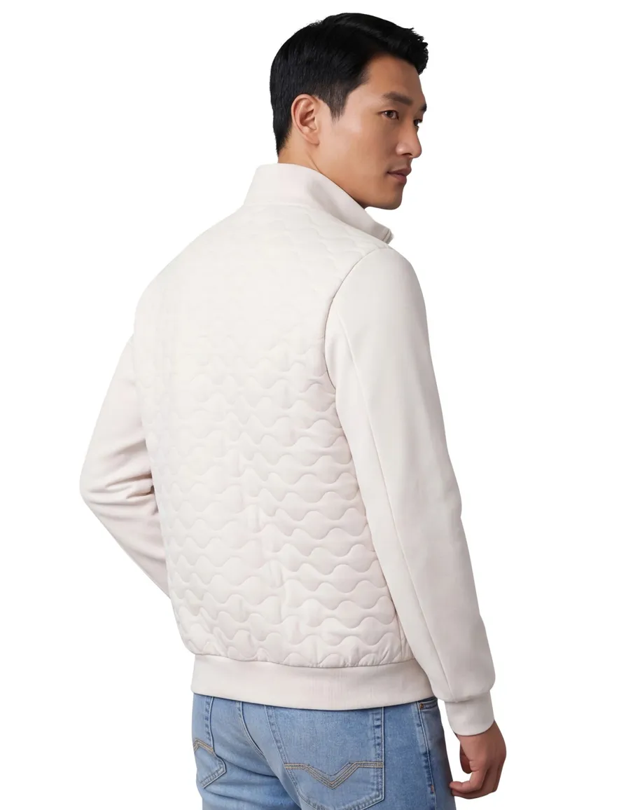 Creme Peuterey vest met rits stretch