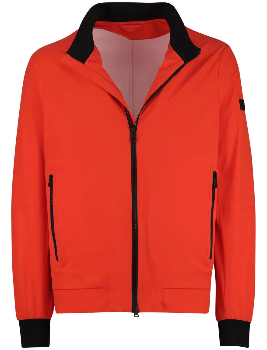 Oranje softshell jas Peuterey elastisch boord zonder capuchon