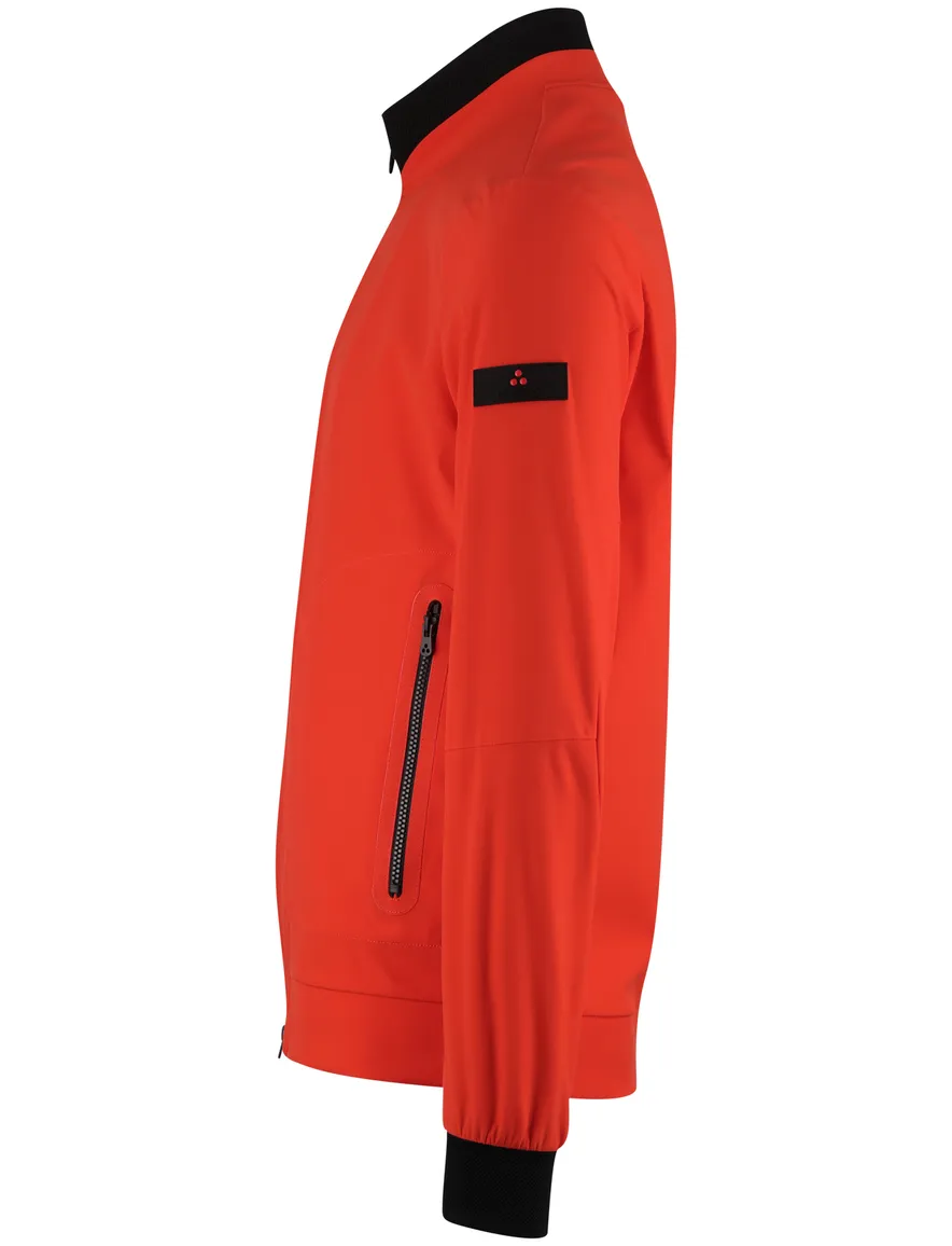 Oranje softshell jas Peuterey elastisch boord zonder capuchon