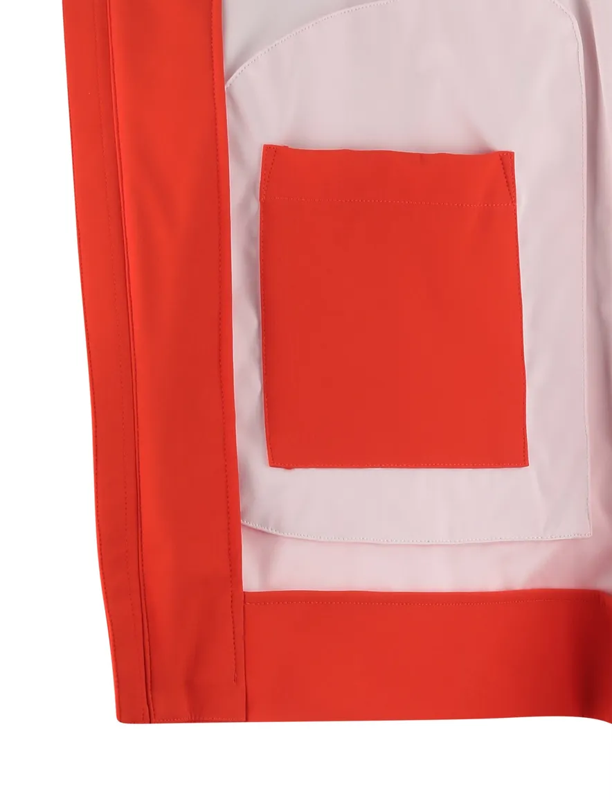 Oranje softshell jas Peuterey elastisch boord zonder capuchon