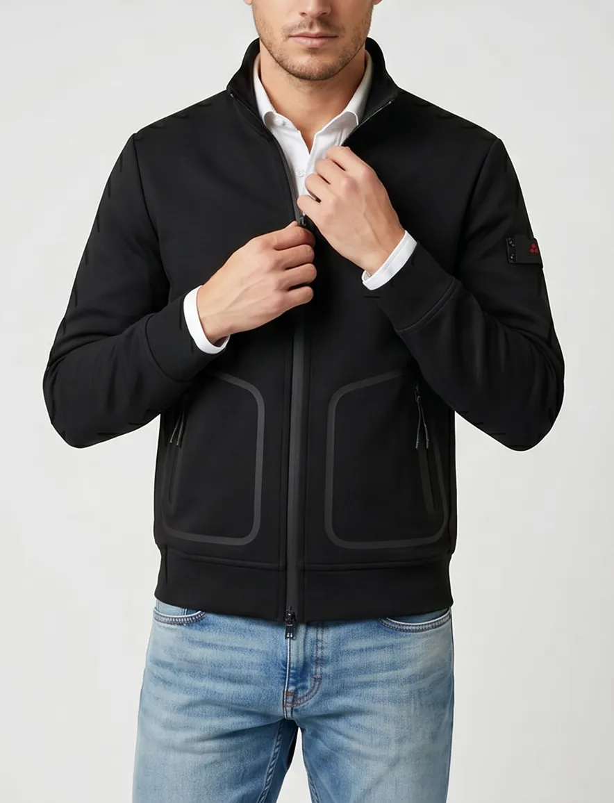 Donkerblauw Peuterey vest met rits