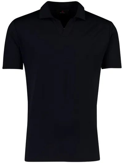 Peuterey Donkerblauw poloshirt Peuterey v-hals jersey korte mouw