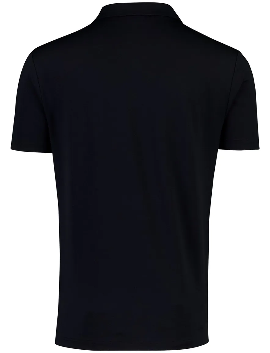 Donkerblauw poloshirt Peuterey v-hals jersey korte mouw