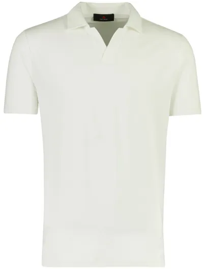 Peuterey Wit poloshirt Peuterey v-hals jersey korte mouw
