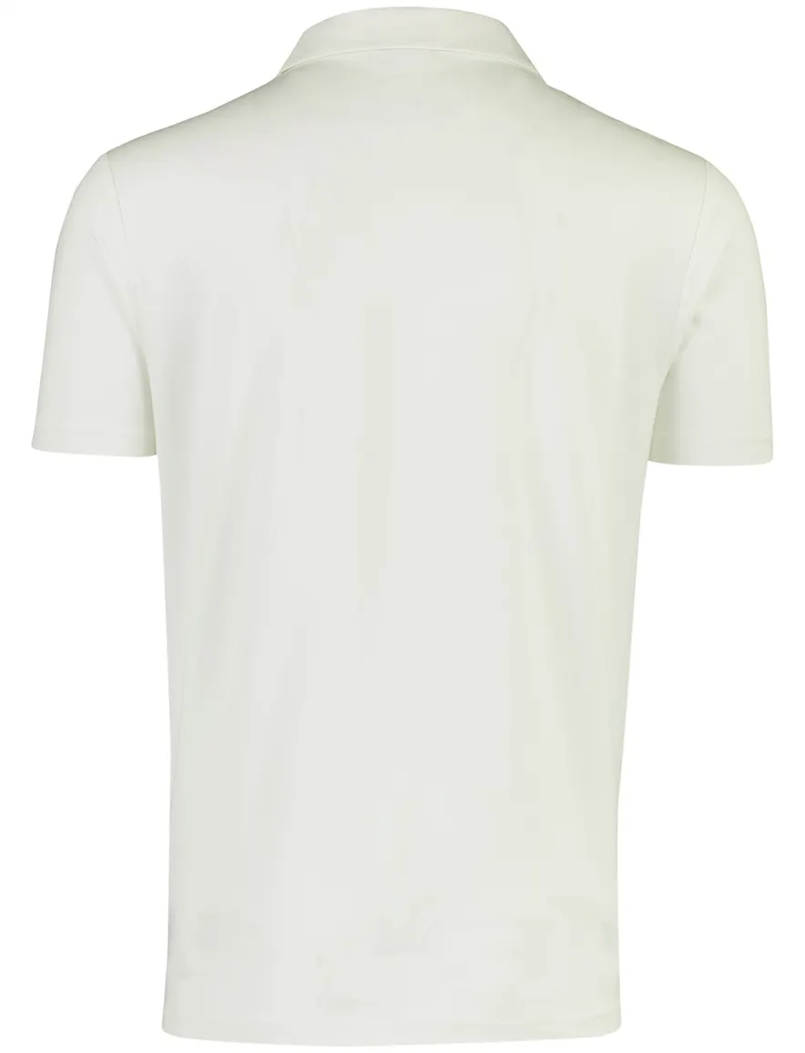 Wit poloshirt Peuterey v-hals jersey korte mouw