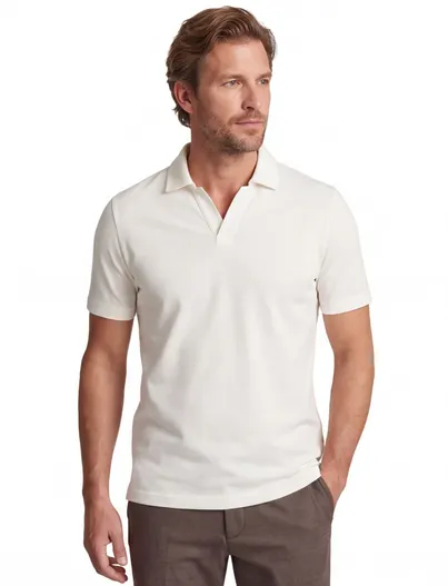 Peuterey Wit poloshirt Peuterey v-hals jersey korte mouw