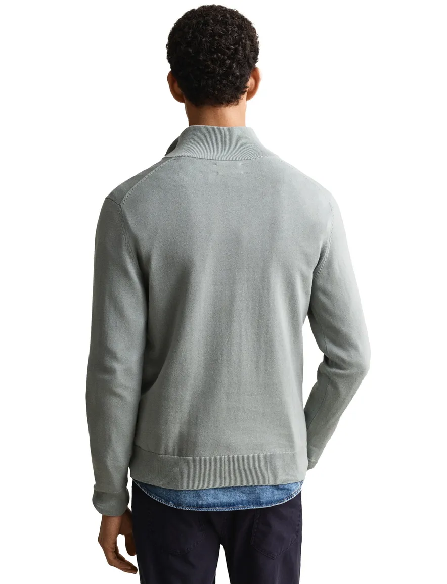 groene trui Gant half zip normale fit