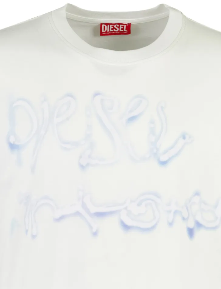 Diesel t-shirt wit met opdruk