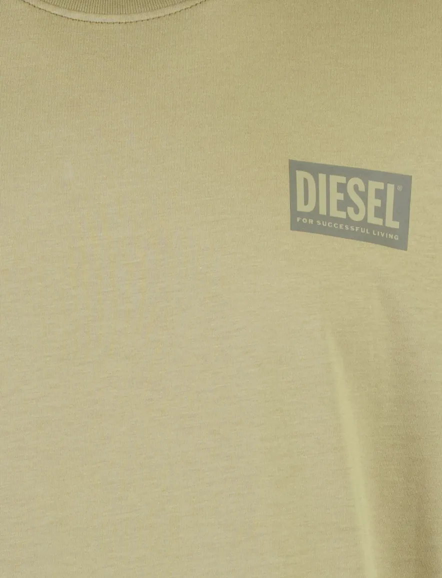Diesel t-shirt olijfgroen effen