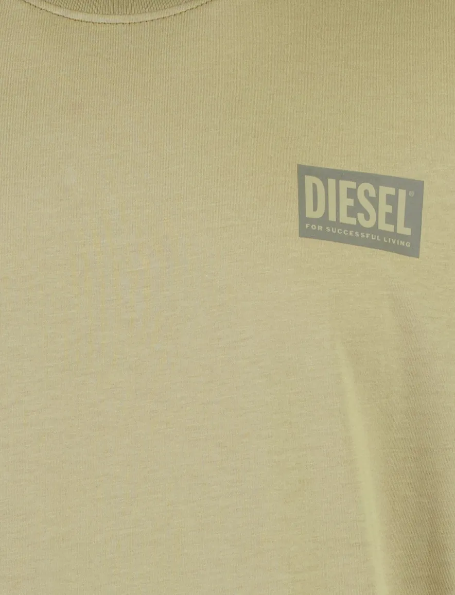 Diesel t-shirt olijfgroen normale fit