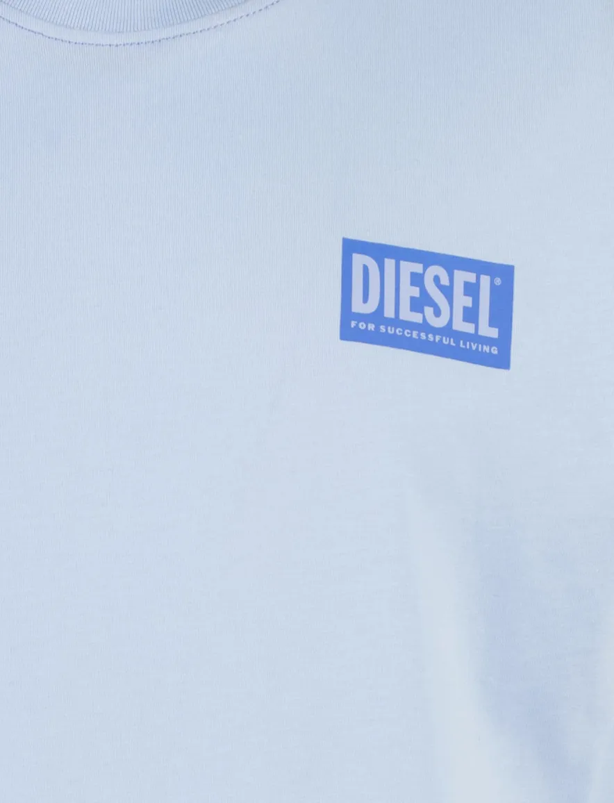 Diesel t-shirt lichtblauw ronde hals