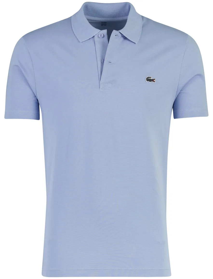 Lichtblauw poloshirt normale fit knopen
