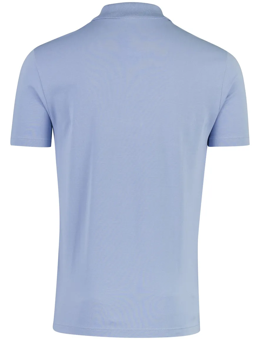 Lichtblauw poloshirt normale fit knopen