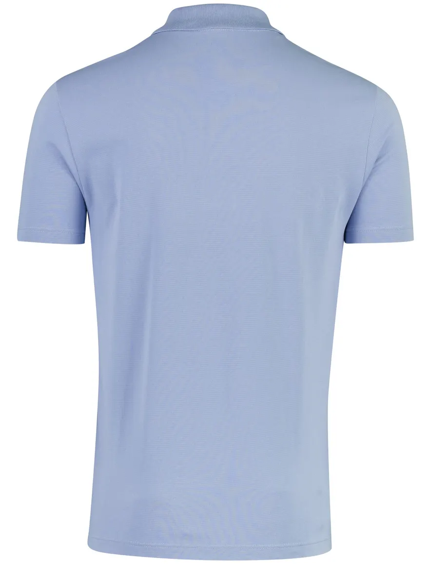 Lichtblauw poloshirt normale fit knopen