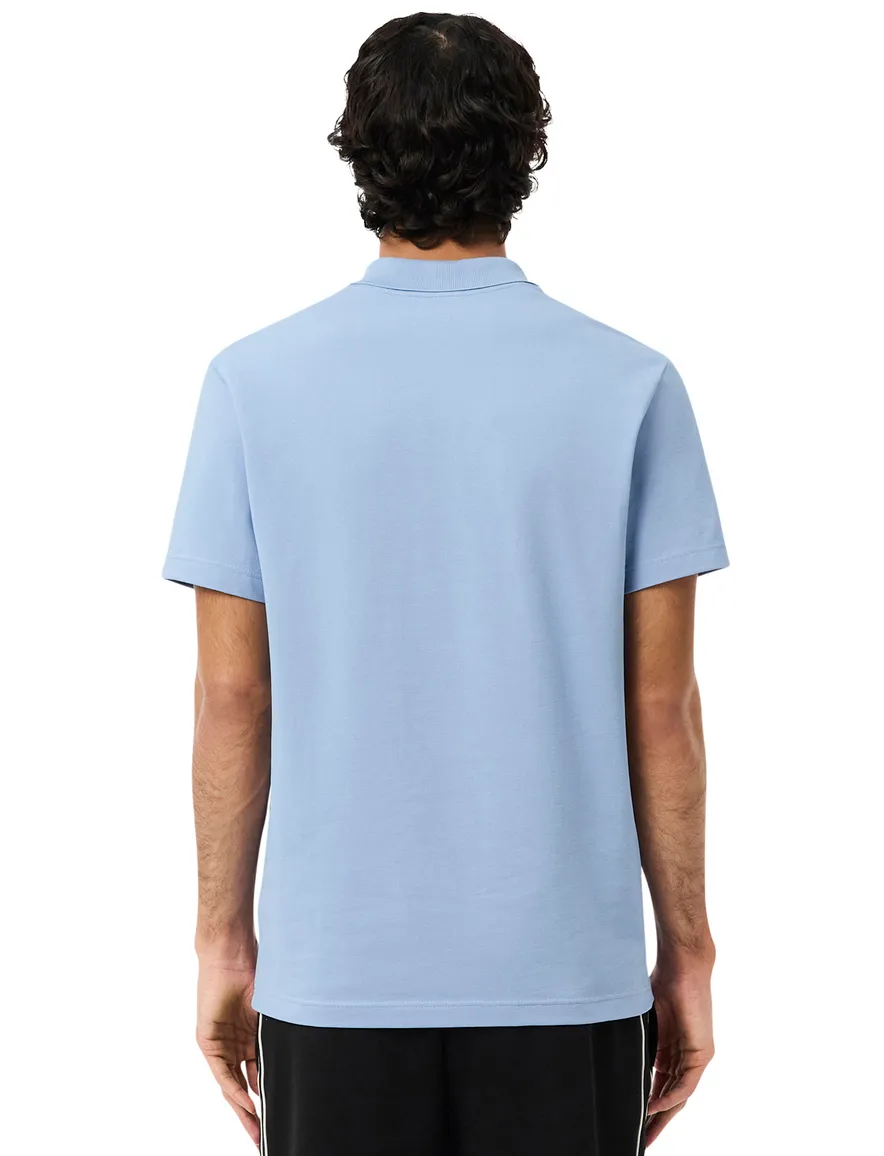 Lichtblauw poloshirt normale fit knopen
