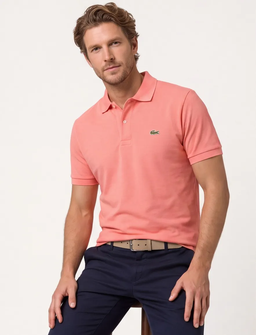 Lacoste classic fit polo oranje