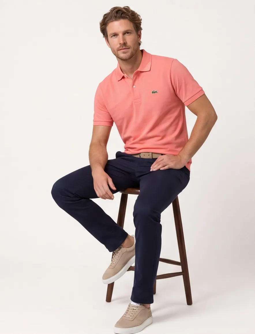 Lacoste classic fit polo oranje