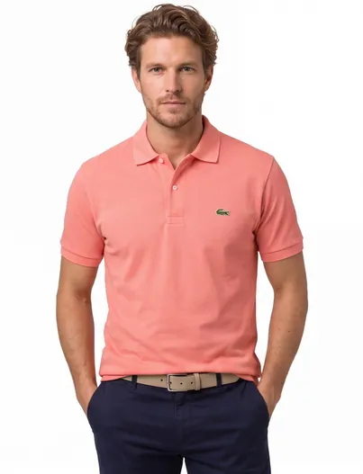Lacoste Poloshirt lacoste pique 2-knoops roze