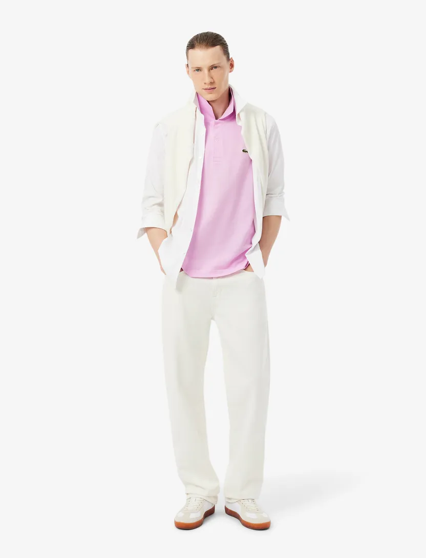 Poloshirt lacoste roze classic fit 2-knoops