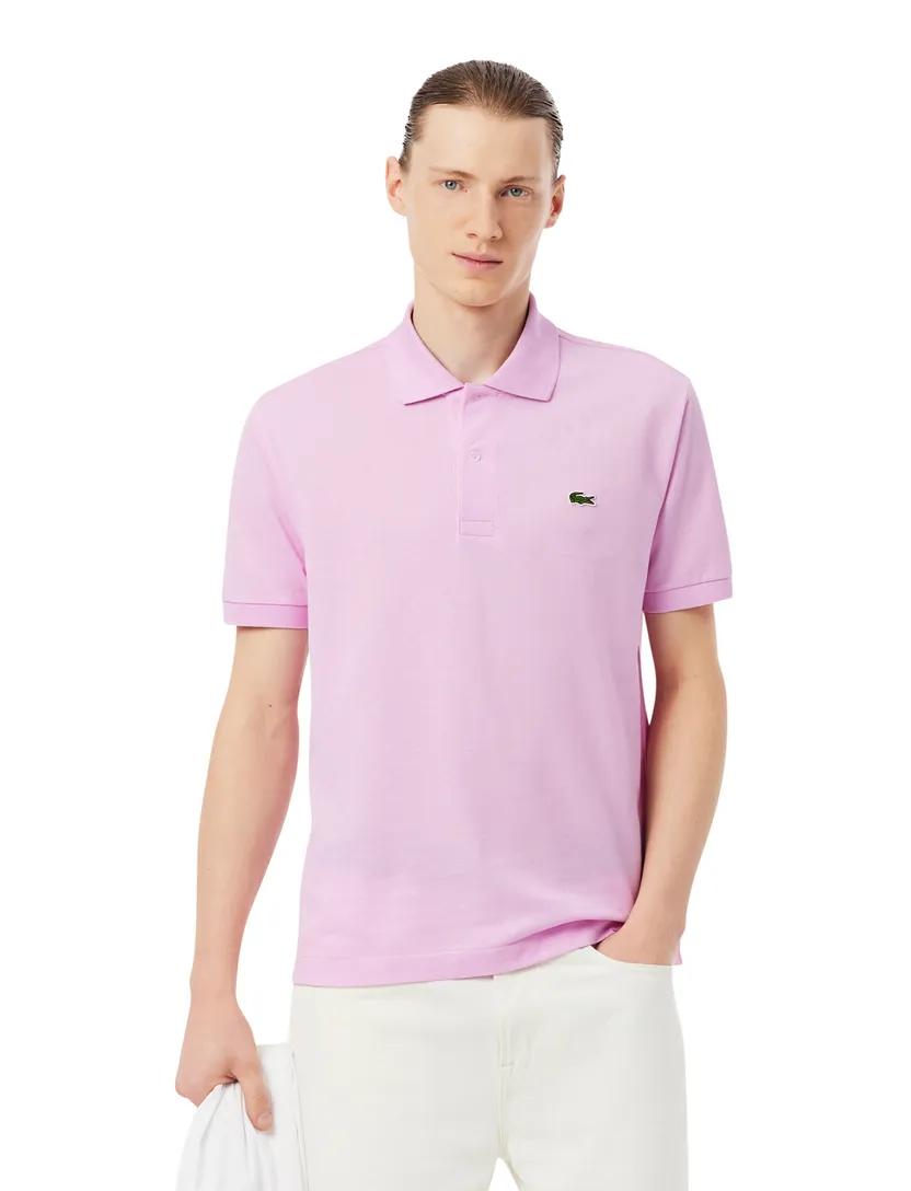 Poloshirt lacoste roze classic fit 2-knoops