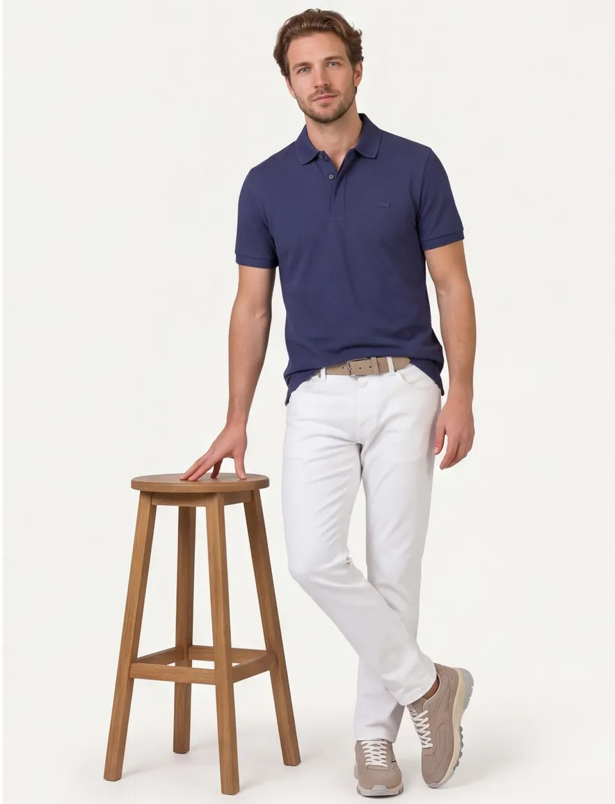 Lacoste polo blauw