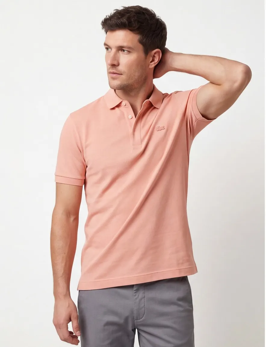 Lacoste polo zalm roze