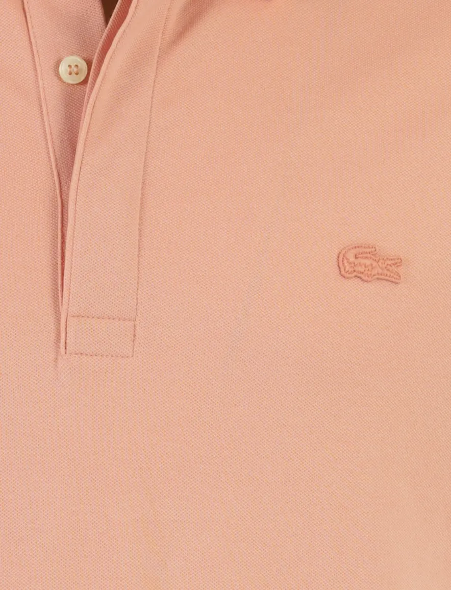 Poloshirt korte mouw zalmkleurig Lacoste regular fit