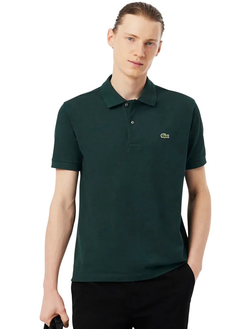 Poloshirt donkergroen lacoste pique