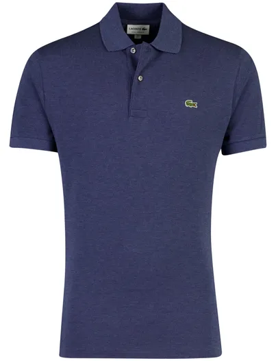 Lacoste Lacoste poloshirt blauw gemêleerd piqué