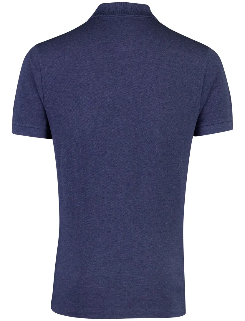 Poloshirt Lacoste blauw gemêleerd piqué