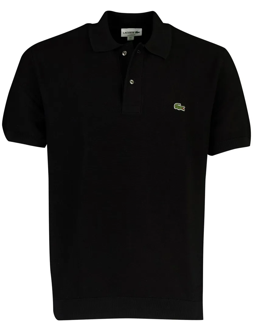Lacoste poloshirt zwart katoen normale fit