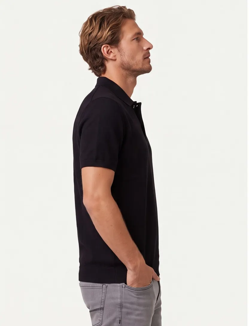 Lacoste poloshirt zwart katoen normale fit