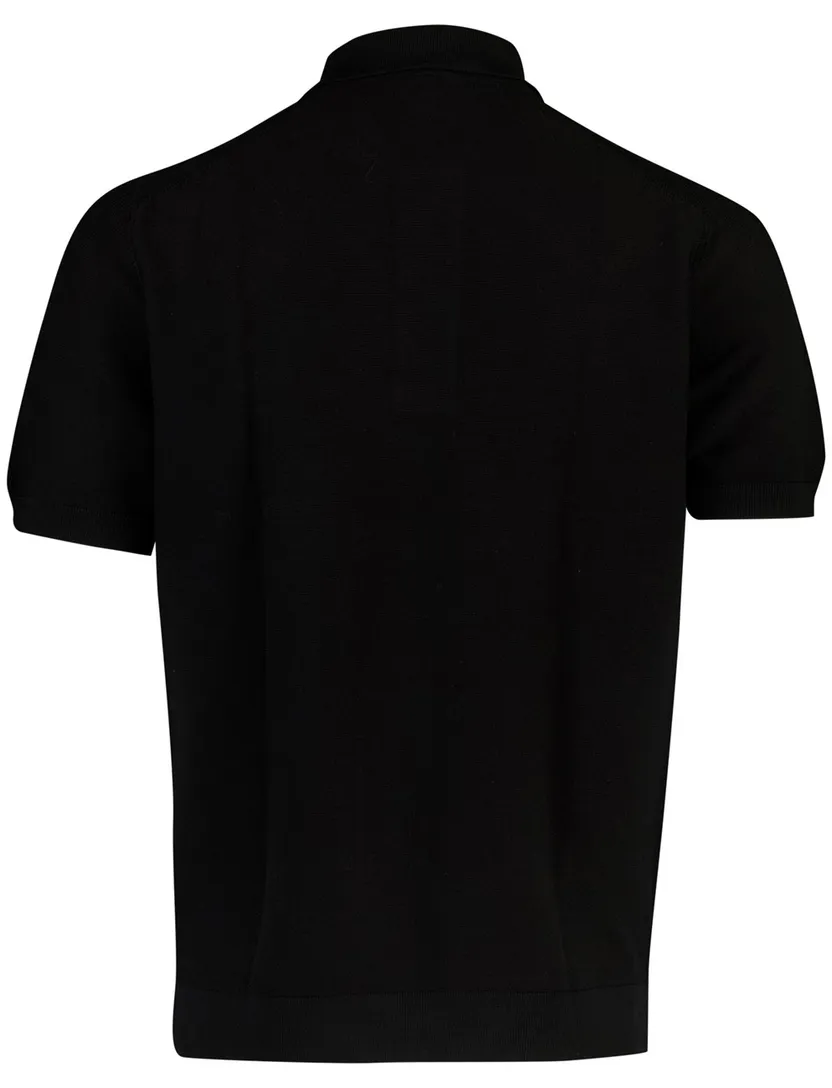 Lacoste poloshirt zwart katoen normale fit