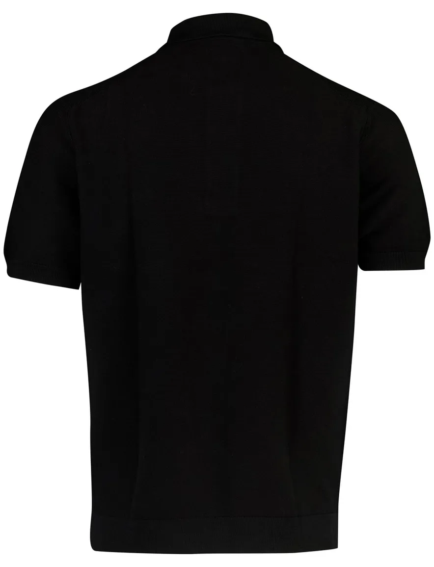 Poloshirt Lacoste zwart katoen normale fit
