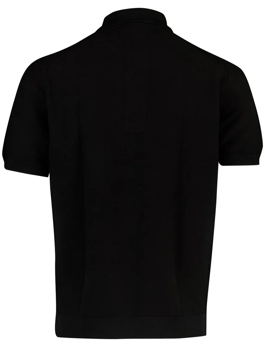Poloshirt Lacoste zwart katoen normale fit