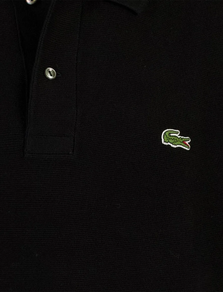 Poloshirt Lacoste zwart katoen normale fit