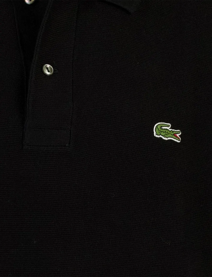 Poloshirt Lacoste zwart katoen normale fit