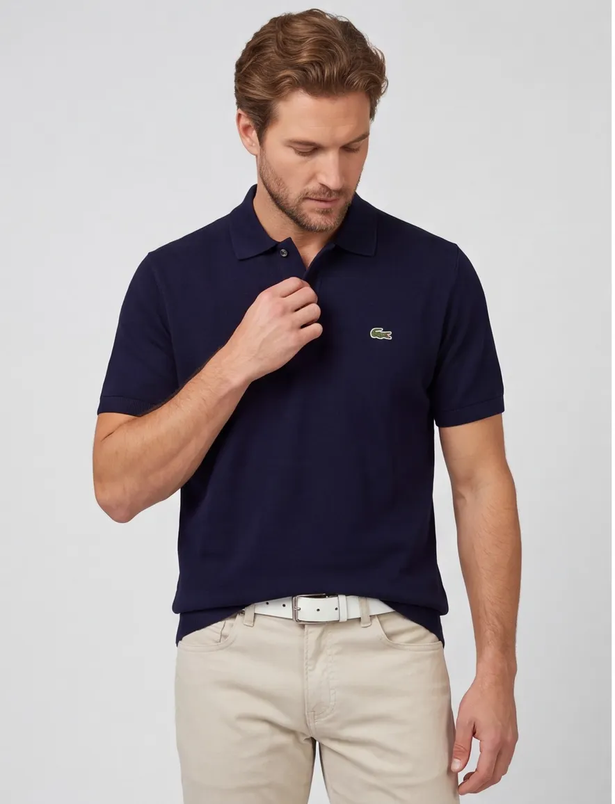 Lacoste poloshirt katoen donkerblau