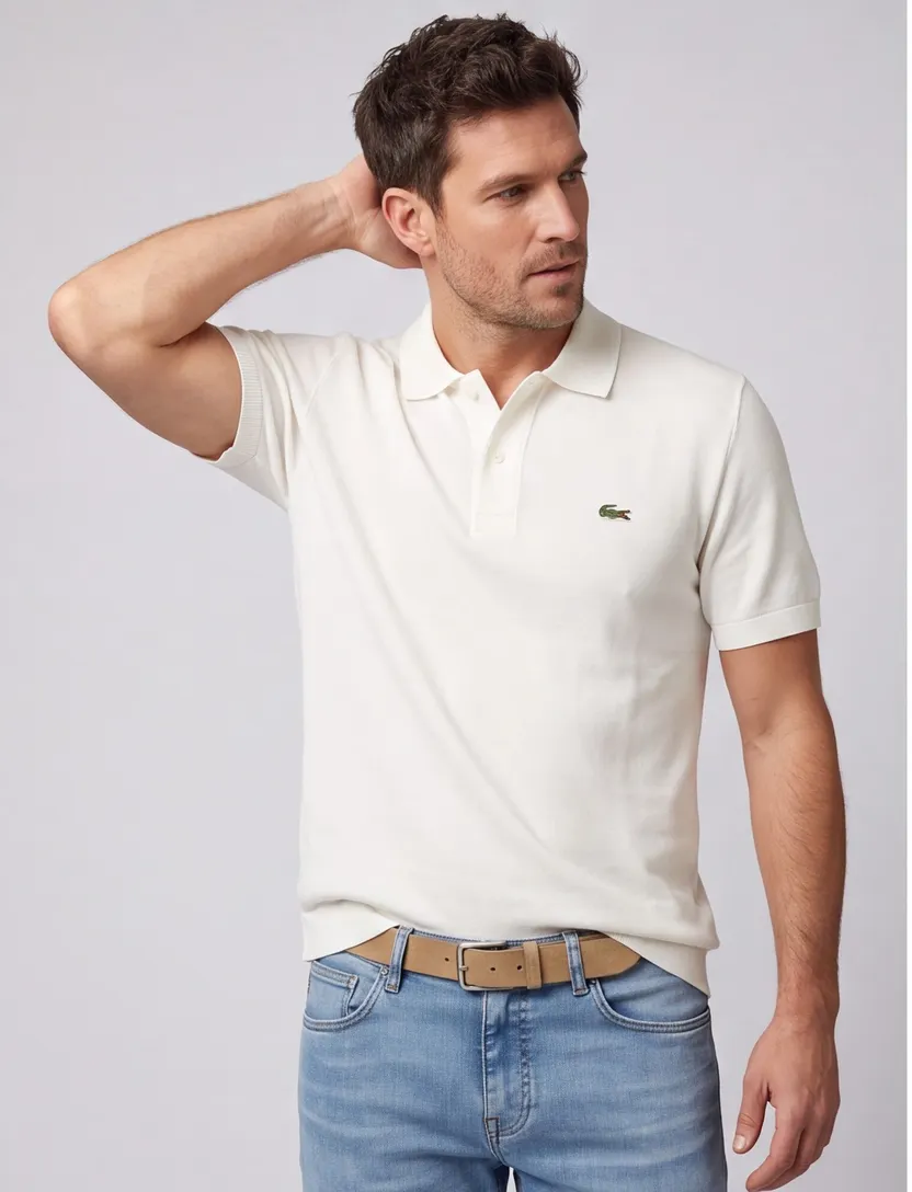 Lacoste poloshirt wit 100% katoen