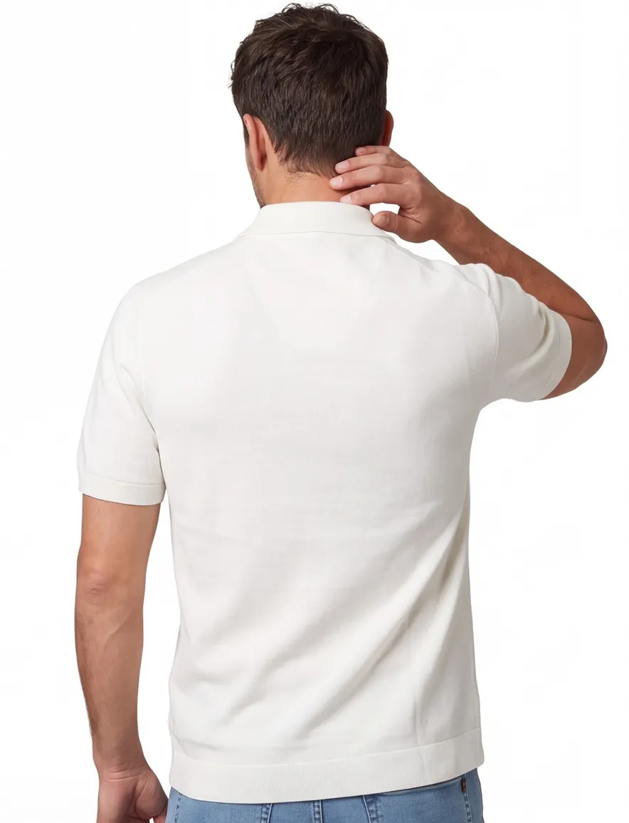 Poloshirt Lacoste wit katoen normale fit
