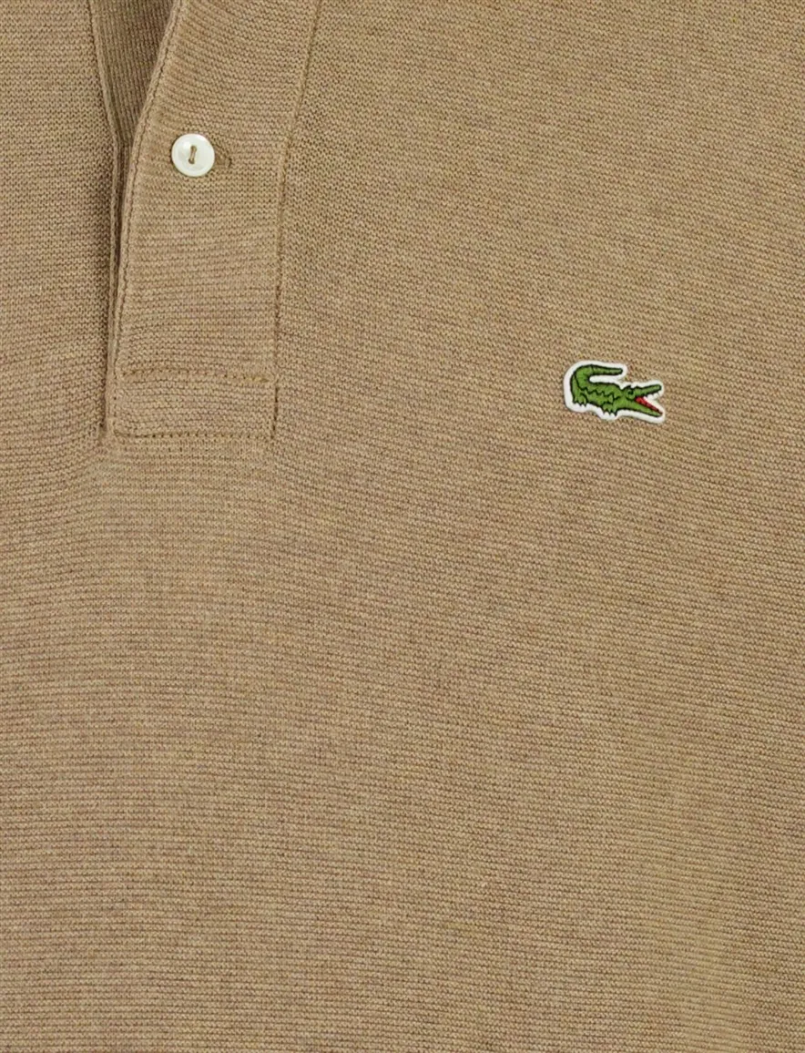 Lacoste poloshirt bruin korte mouw 2 knoops