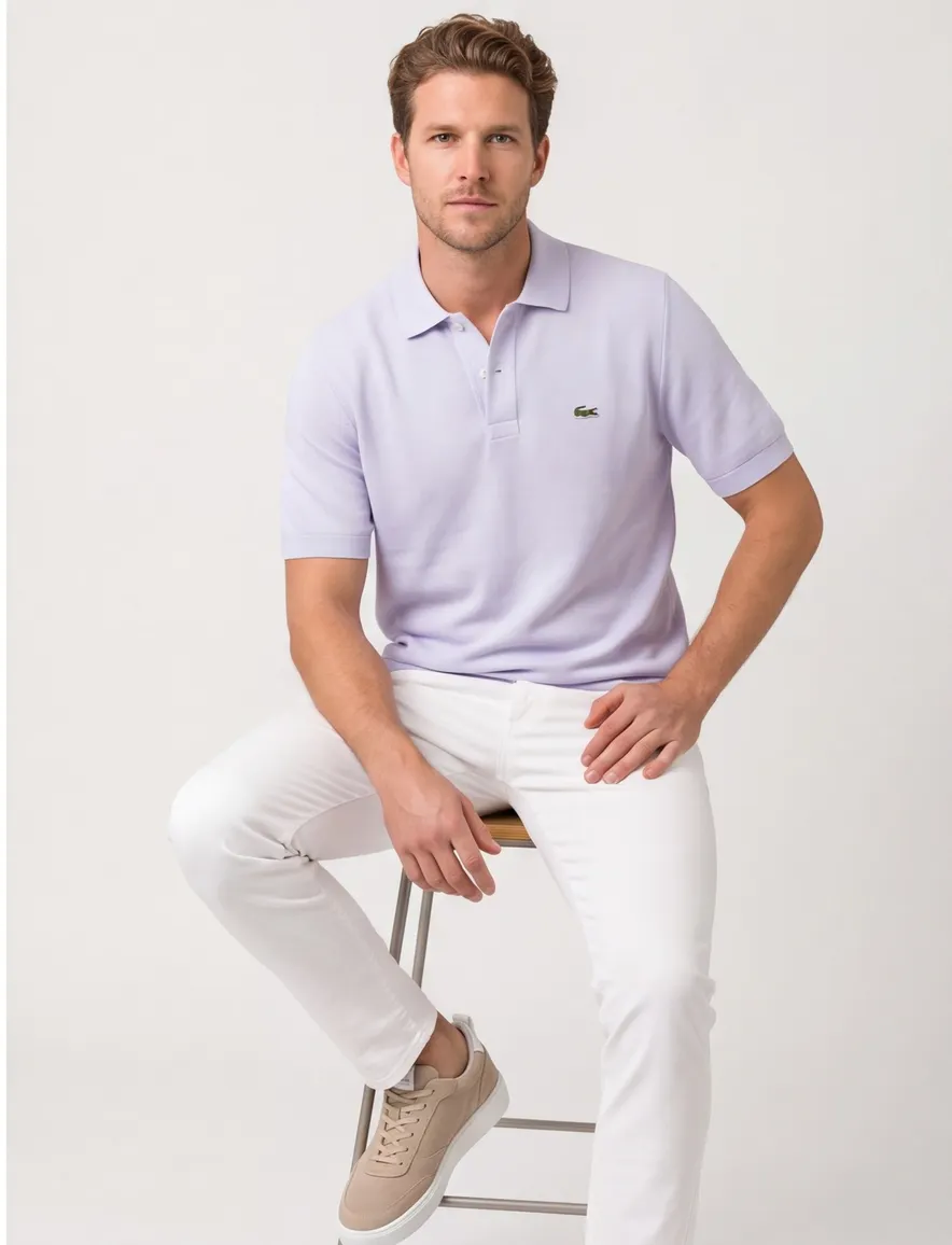 Classic fit lacoste poloshirt lichtblauw