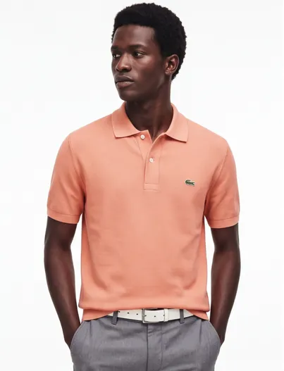 Lacoste Poloshirt Lacoste oranje katoen normale fit
